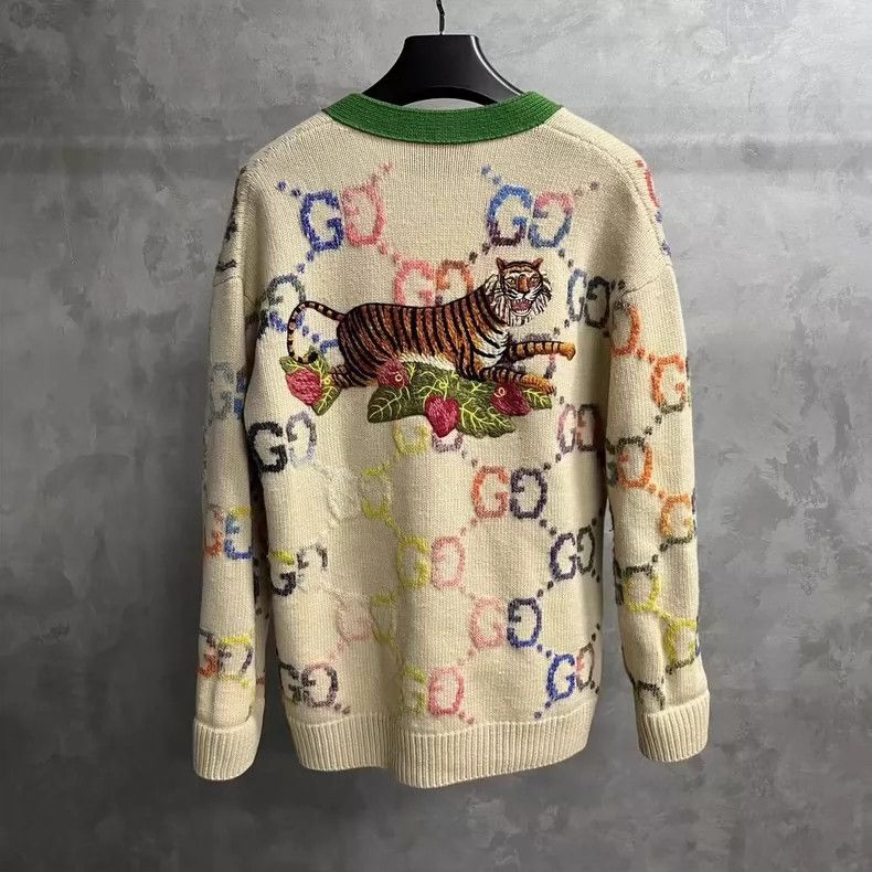 Gucci Gucci Ivory GG Print Cardigan Sweater Size US M / EU 48-50 / 2 - 2 Thumbnail