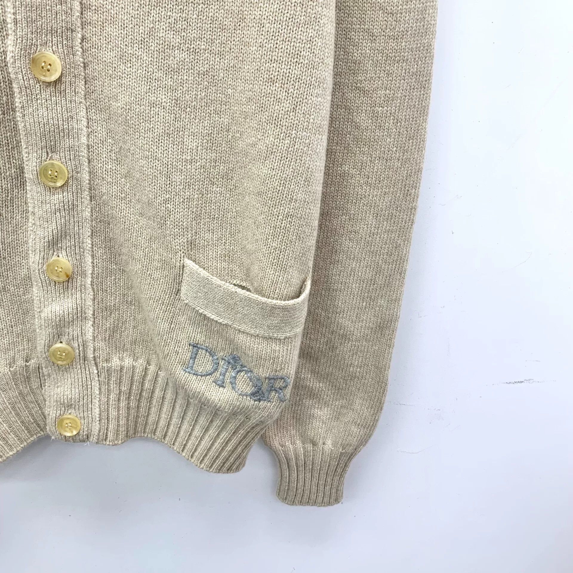 Dior Dior Oatmeal Logo Wool Knit Cardigan Size US M / EU 48-50 / 2 - 4 Thumbnail