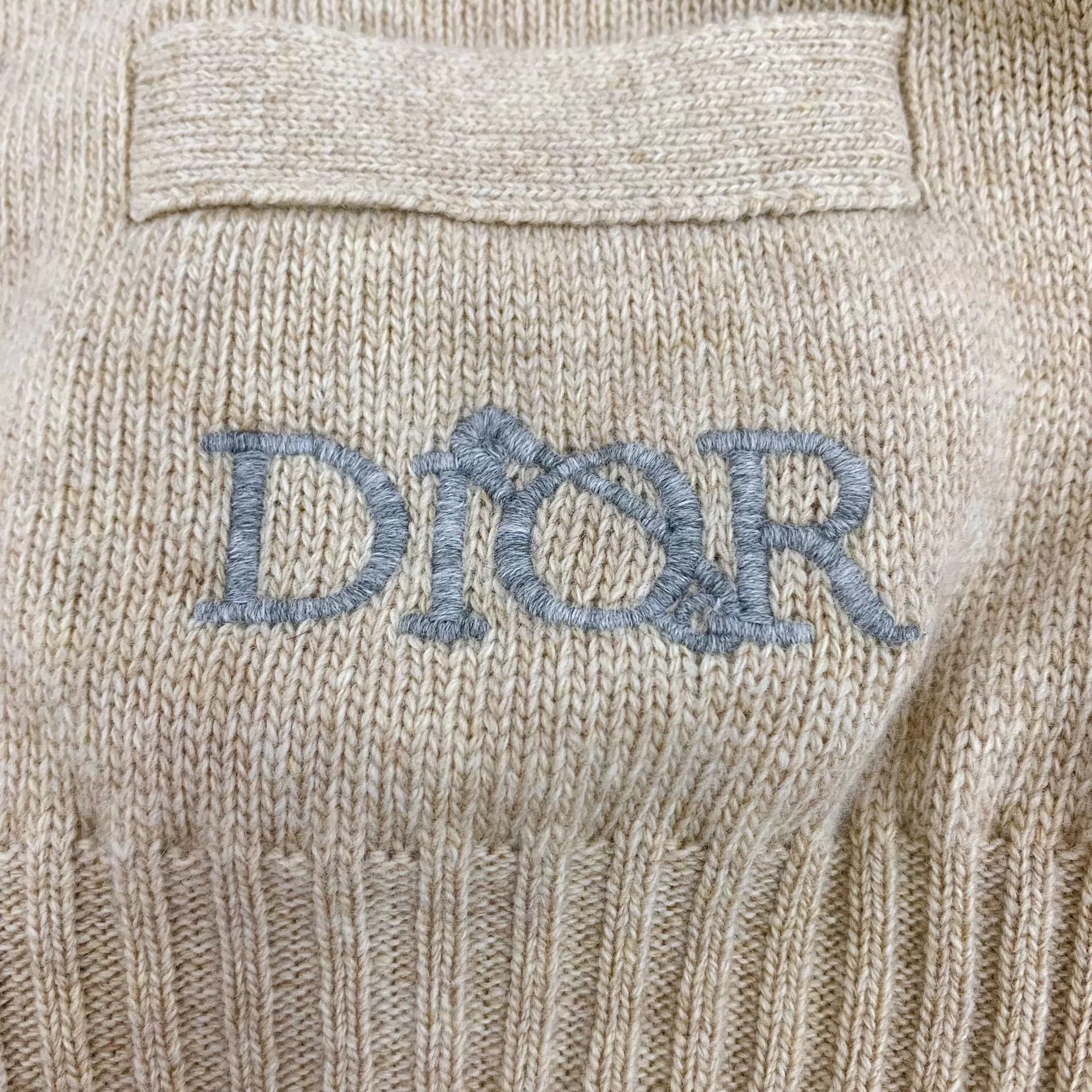 Dior Dior Oatmeal Logo Wool Knit Cardigan Size US M / EU 48-50 / 2 - 5 Thumbnail