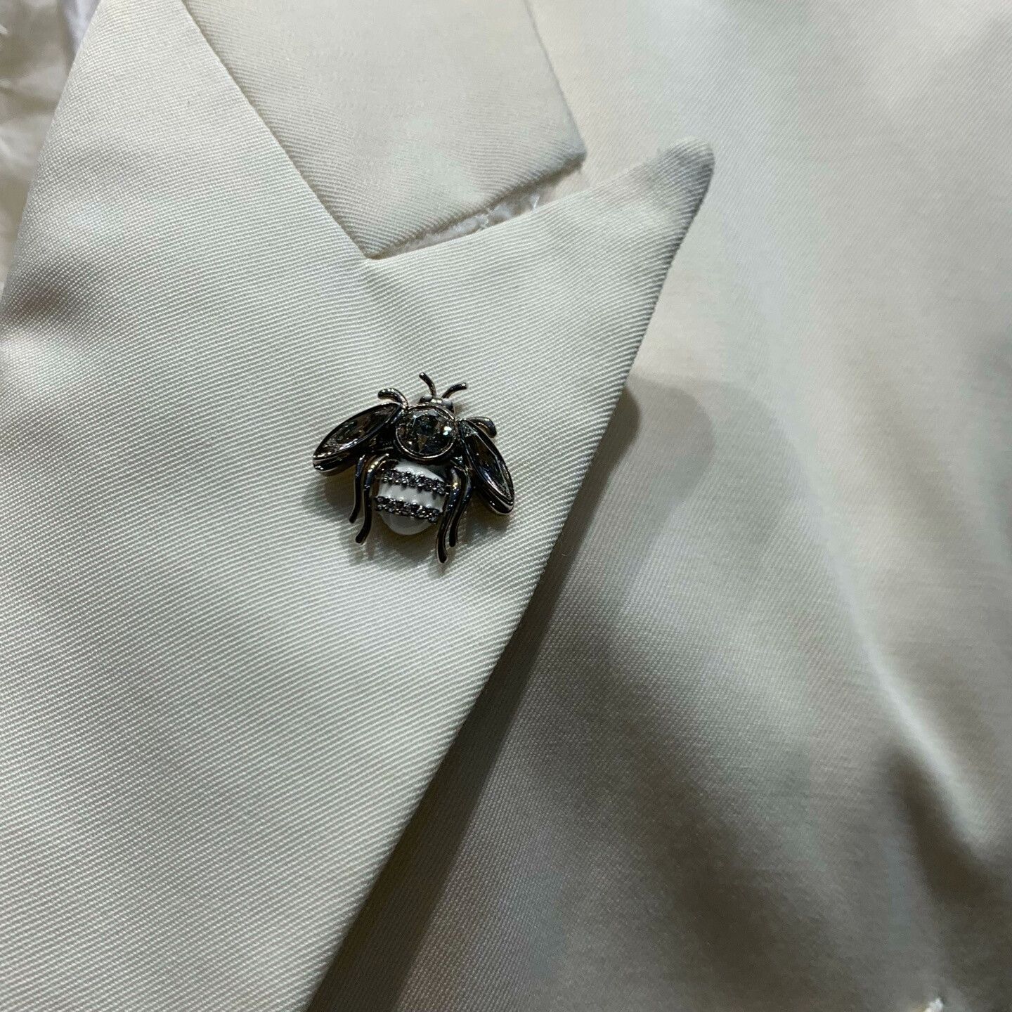 Dior Dior Beige Bee Blazer Jacket Size US L / EU 52-54 / 3 - 8 Thumbnail