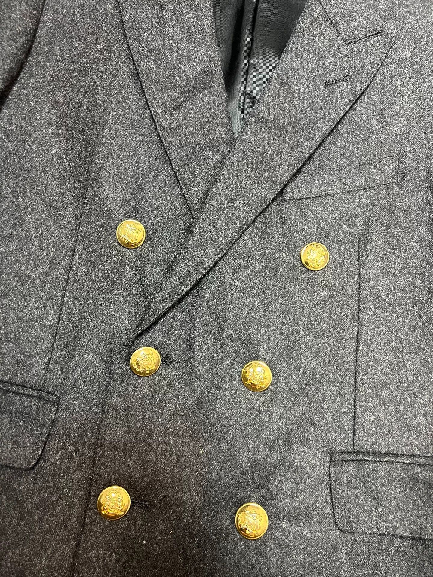 Celine celine double-breasted gray jacket with gold buttons Size US M / EU 48-50 / 2 - 3 Thumbnail