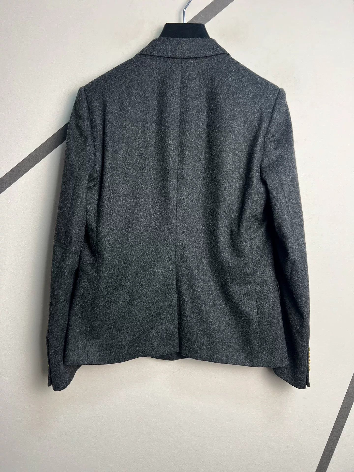 Celine celine double-breasted gray jacket with gold buttons Size US M / EU 48-50 / 2 - 2 Thumbnail