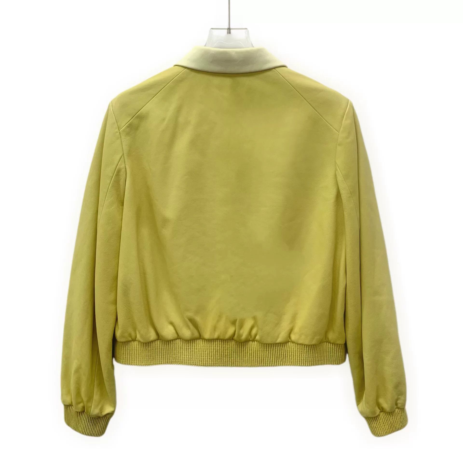 Miu Miu miu miu yellow lambskin zip-up jacket Size US M / EU 48-50 / 2 - 2 Thumbnail