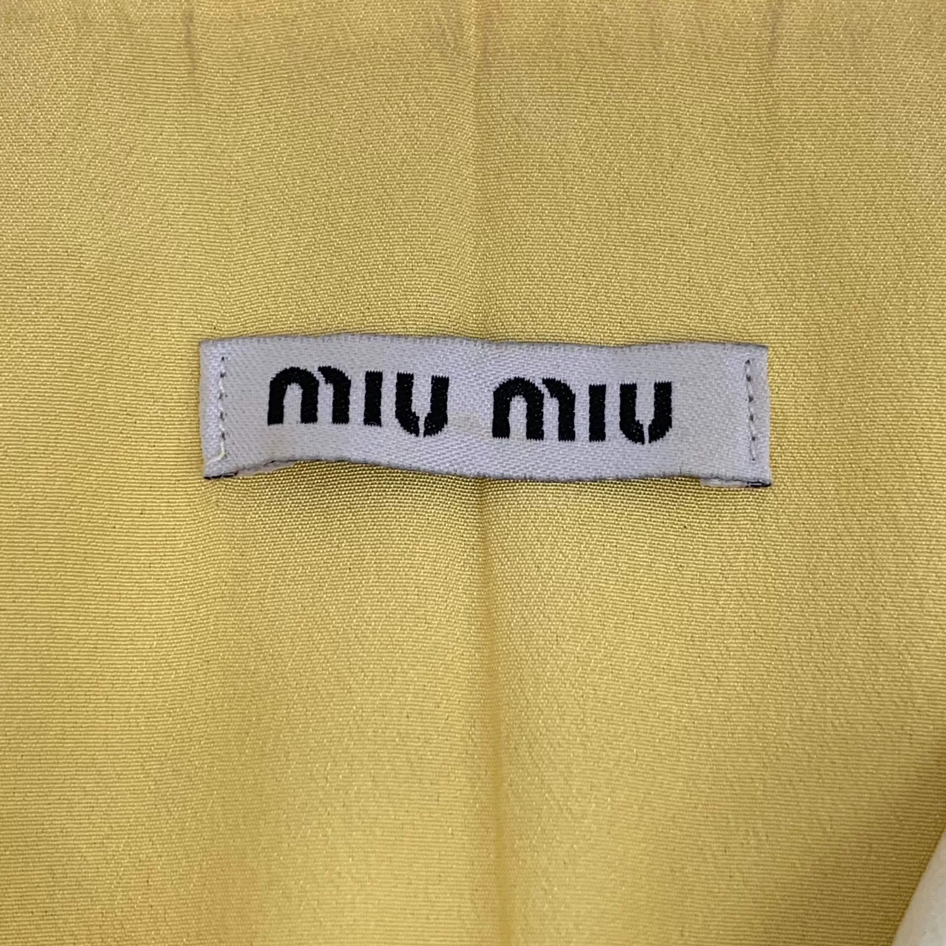Miu Miu miu miu yellow lambskin zip-up jacket Size US M / EU 48-50 / 2 - 5 Thumbnail