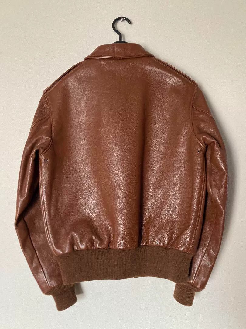The Real McCoy's brown leather A2 jacket by The Real McCoy's Size US M / EU 48-50 / 2 - 2 Thumbnail