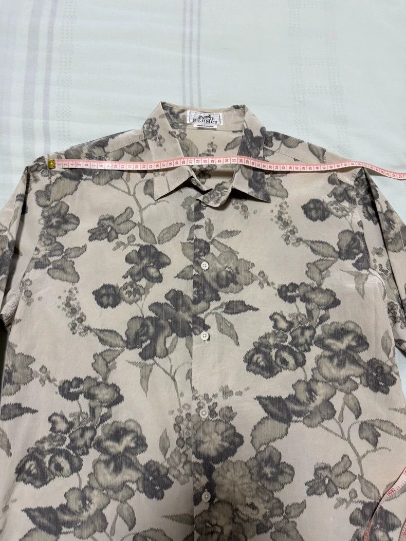 Hermes Hermes Silk Cotton Floral Shirt Size US XL / EU 56 / 4 - 3 Thumbnail