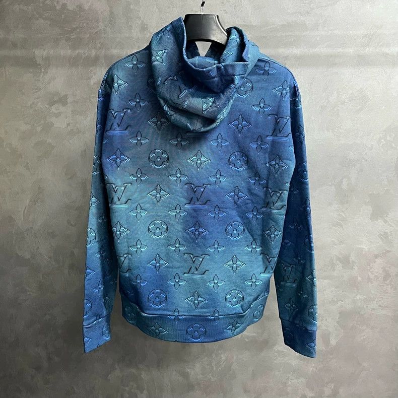 Louis Vuitton Louis Vuitton Blue Logo Print Sweatshirt Size US M / EU 48-50 / 2 - 2 Thumbnail