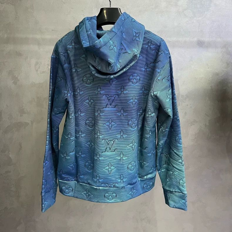 Louis Vuitton Louis Vuitton Blue Logo Print Sweatshirt Size US M / EU 48-50 / 2 - 2 Thumbnail