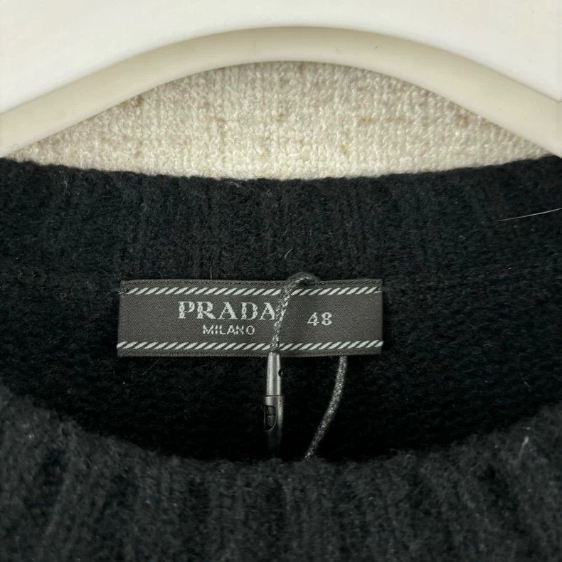 Prada PRADA Logo Intarsia Knit Pullover Sweater Size US M / EU 48-50 / 2 - 4 Thumbnail