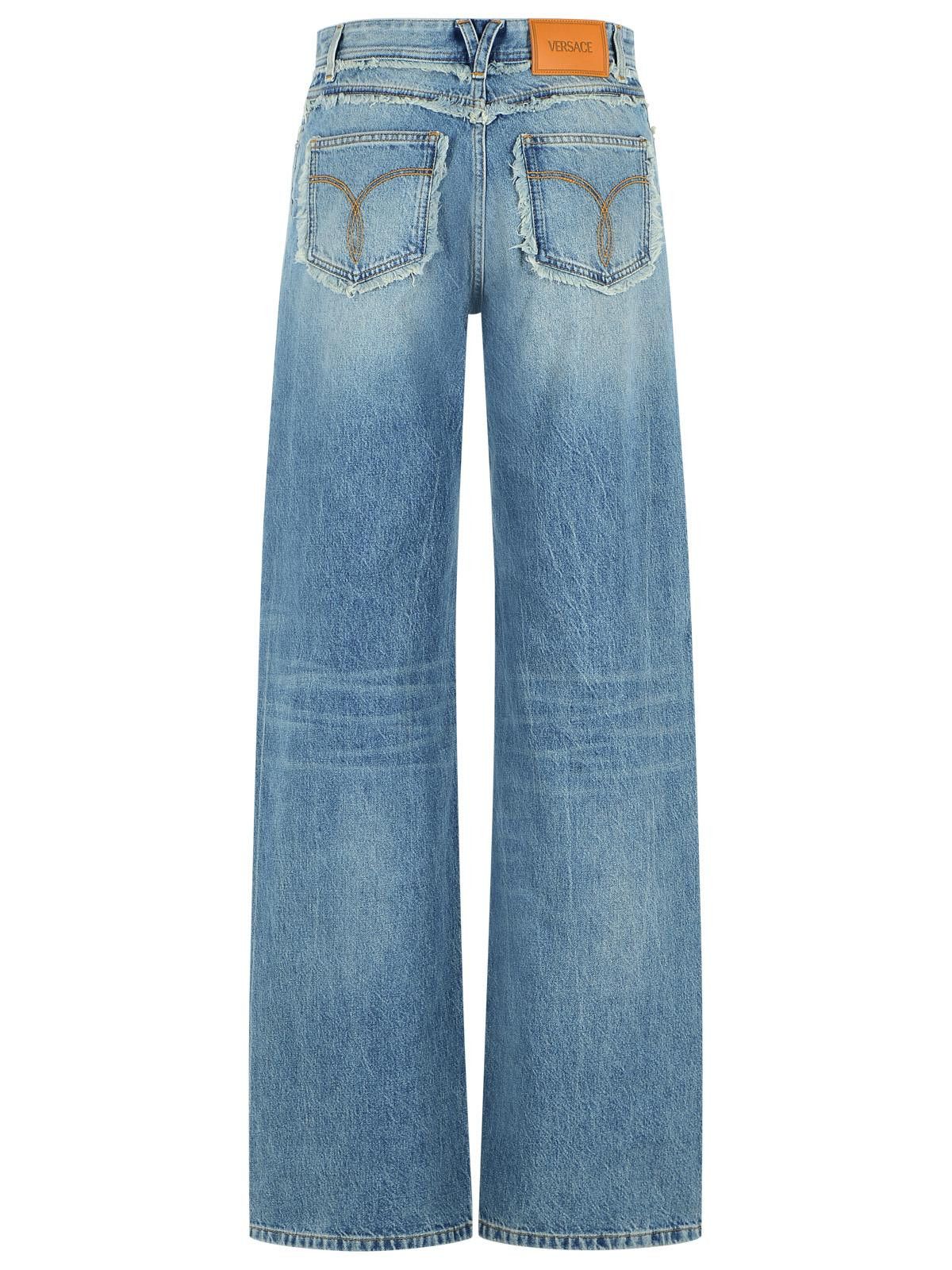 Versace VERSACE Blue Cotton Jeans Size 26" / US 2 / IT 38 - 3 Thumbnail