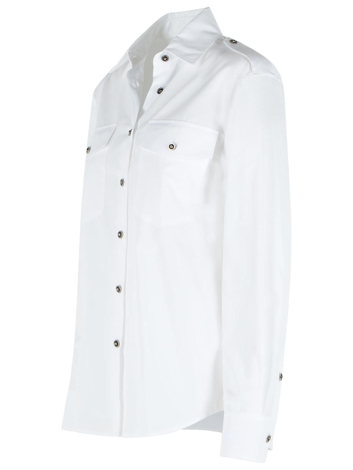 Versace VERSACE Regular Shirt In White Cotton Poplin Size XS / US 0-2 / IT 36-38 - 2 Thumbnail
