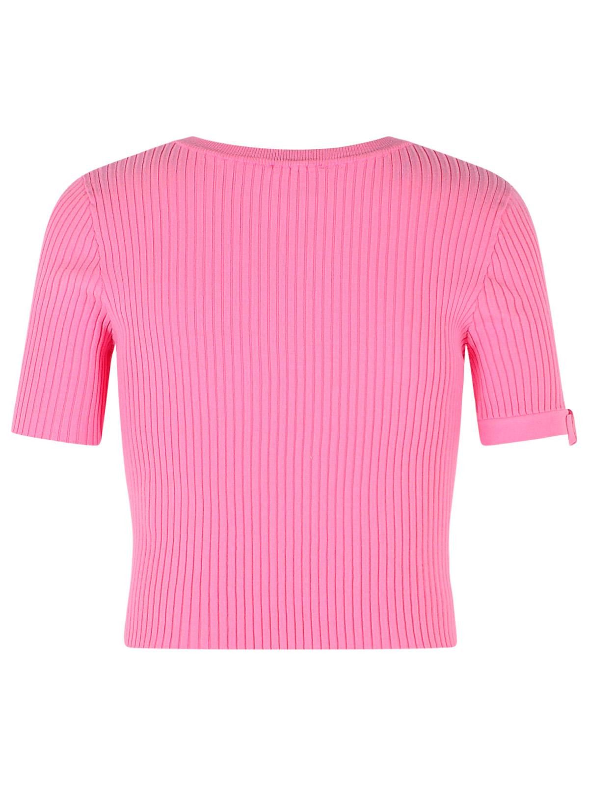 Courreges COURREGES Pink Viscose Blend T-Shirt Size XS / US 0-2 / IT 36-38 - 3 Thumbnail