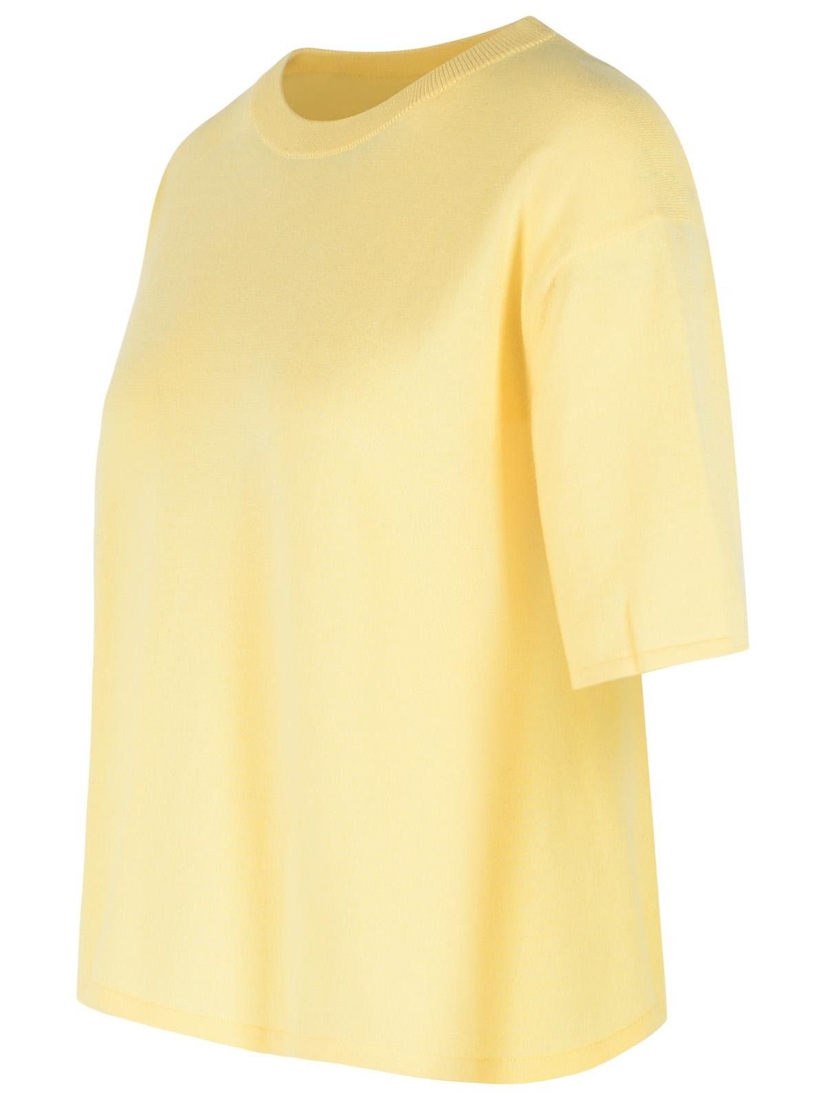 Lisa Yang LISA YANG 'Rubie' Cotton And Lemon Cashmere T-Shirt Size S / US 4 / IT 40 - 2 Thumbnail