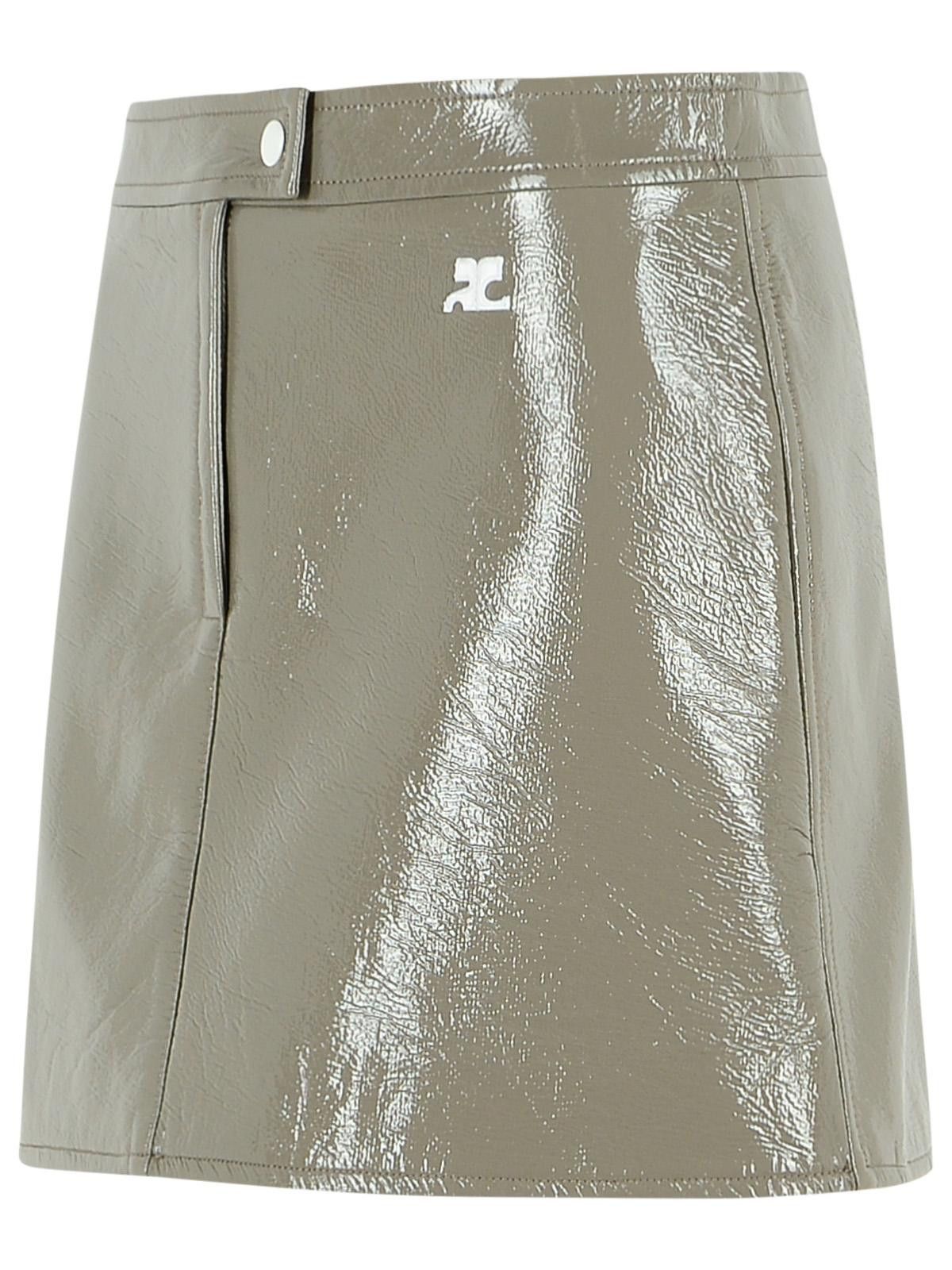 Courreges COURREGES 'Reedition' Grey Polyester Blend Miniskirt Size 28" / US 6 / IT 42 - 2 Thumbnail