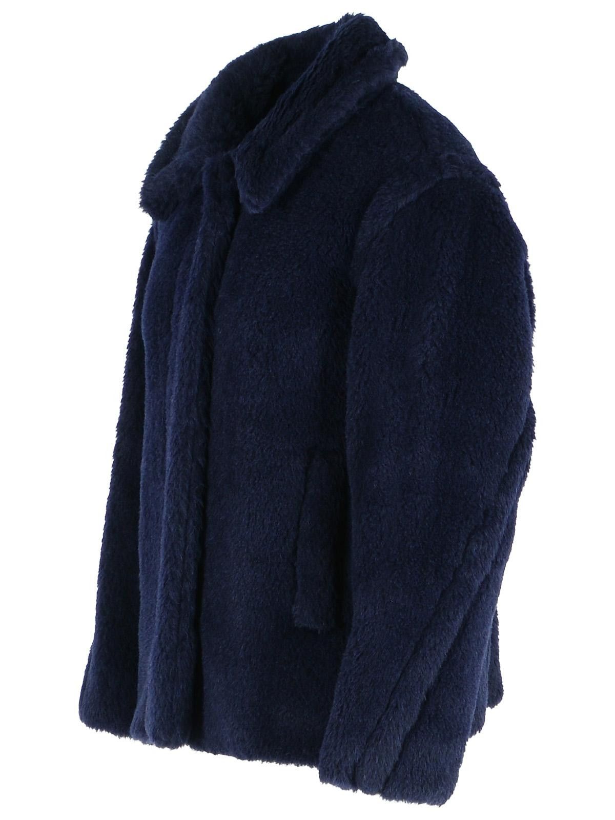 Max Mara MAX MARA 'Mxmfuggito' Blue Alpaca And Wool Jacket Size M / US 6-8 / IT 42-44 - 2 Thumbnail