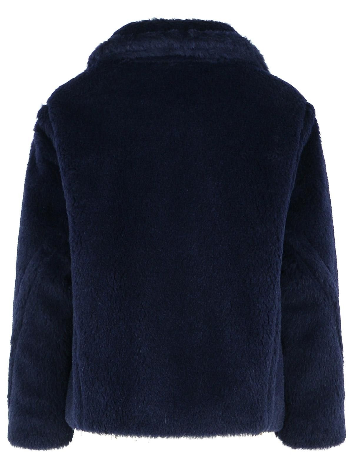 Max Mara MAX MARA 'Mxmfuggito' Blue Alpaca And Wool Jacket Size M / US 6-8 / IT 42-44 - 3 Thumbnail