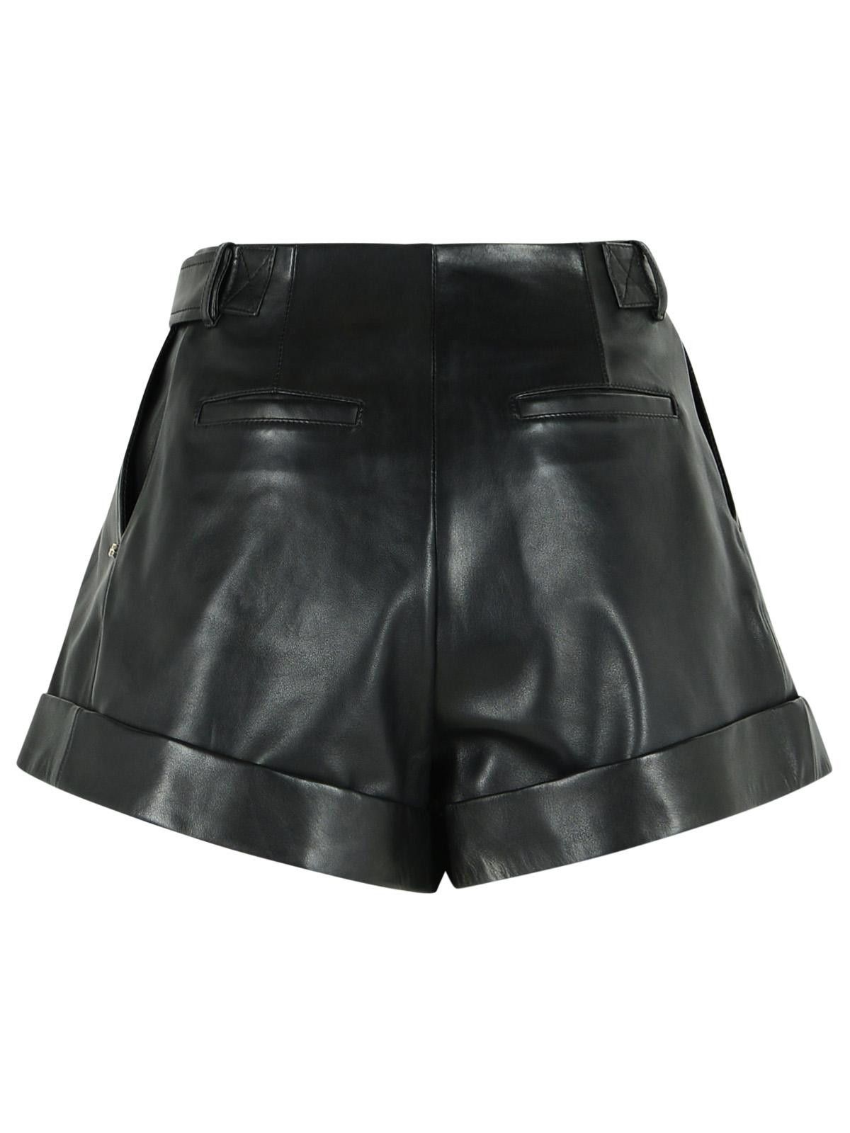 Sportmax SPORTMAX 'Vasaio' Black Leather Shorts Size 26" / US 2 / IT 38 - 3 Thumbnail