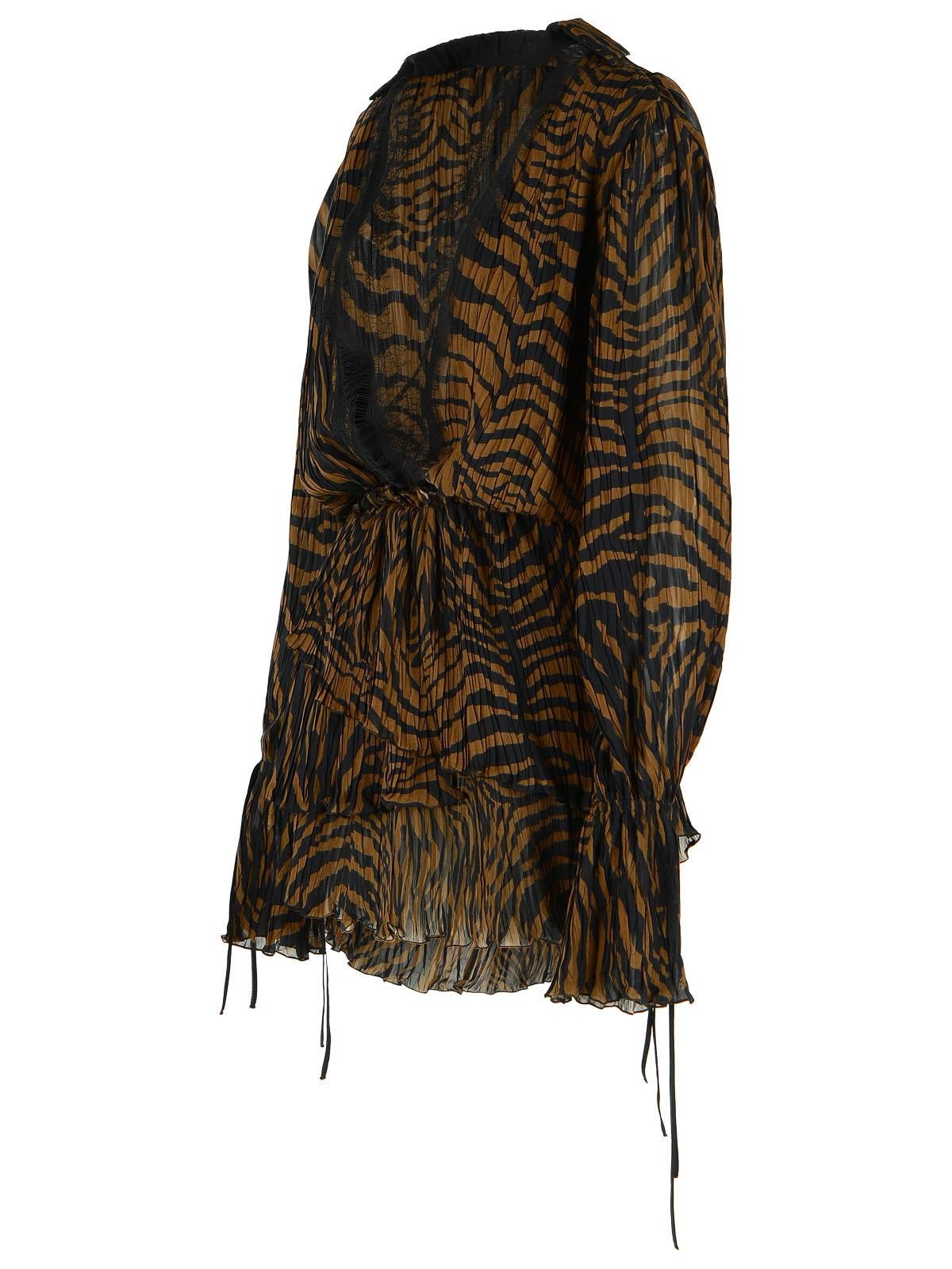Blumarine BLUMARINE Brown Viscose Dress Size XS / US 0-2 / IT 36-38 - 2 Thumbnail