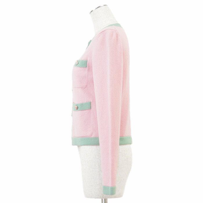 Chanel Chanel Chanel P76463 Cashmere Knit Cardigan Natural Material Tops P76463 DUTY FREE for USA Size ONE SIZE - 7 Thumbnail