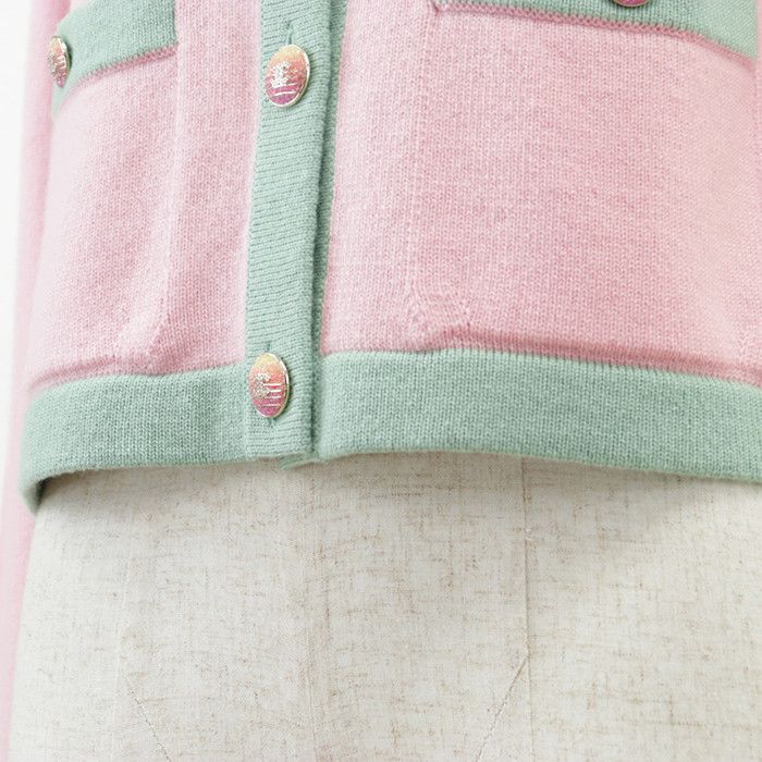 Chanel Chanel Chanel P76463 Cashmere Knit Cardigan Natural Material Tops P76463 DUTY FREE for USA Size ONE SIZE - 6 Thumbnail