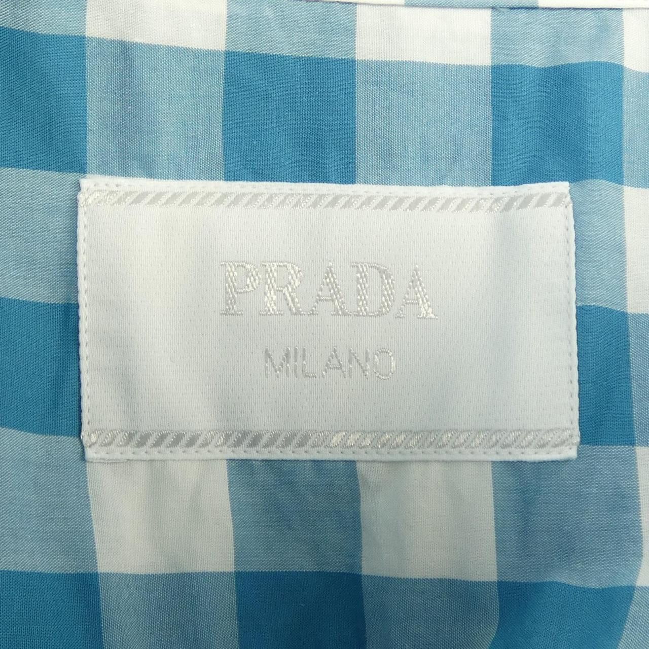 Prada Prada Prada S/S Shirt Cotton Shirt Cotton Tops UCS434 S231 1LTR DUTY FREE for USA Size ONE SIZE - 4 Thumbnail