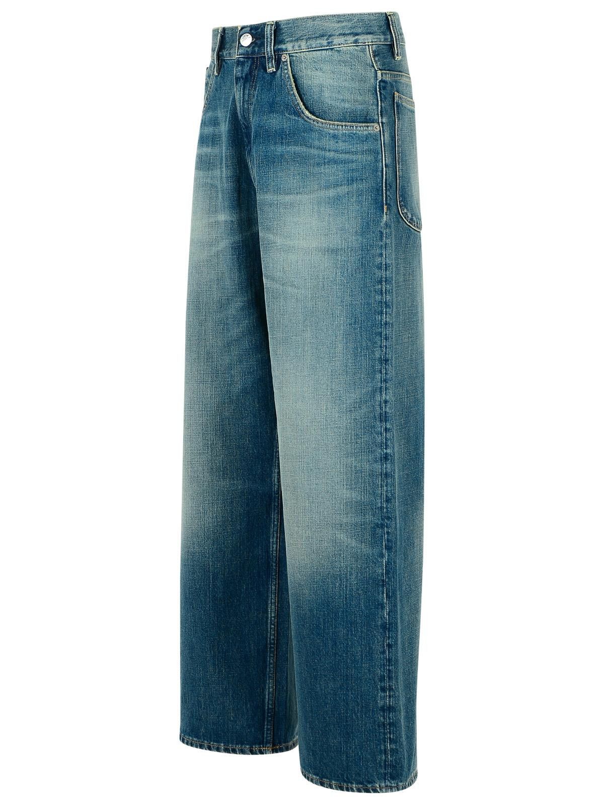 Sunflower SUNFLOWER 'Super Wide' Vintage Deep Blue Cotton Jeans Size US 33 - 2 Thumbnail