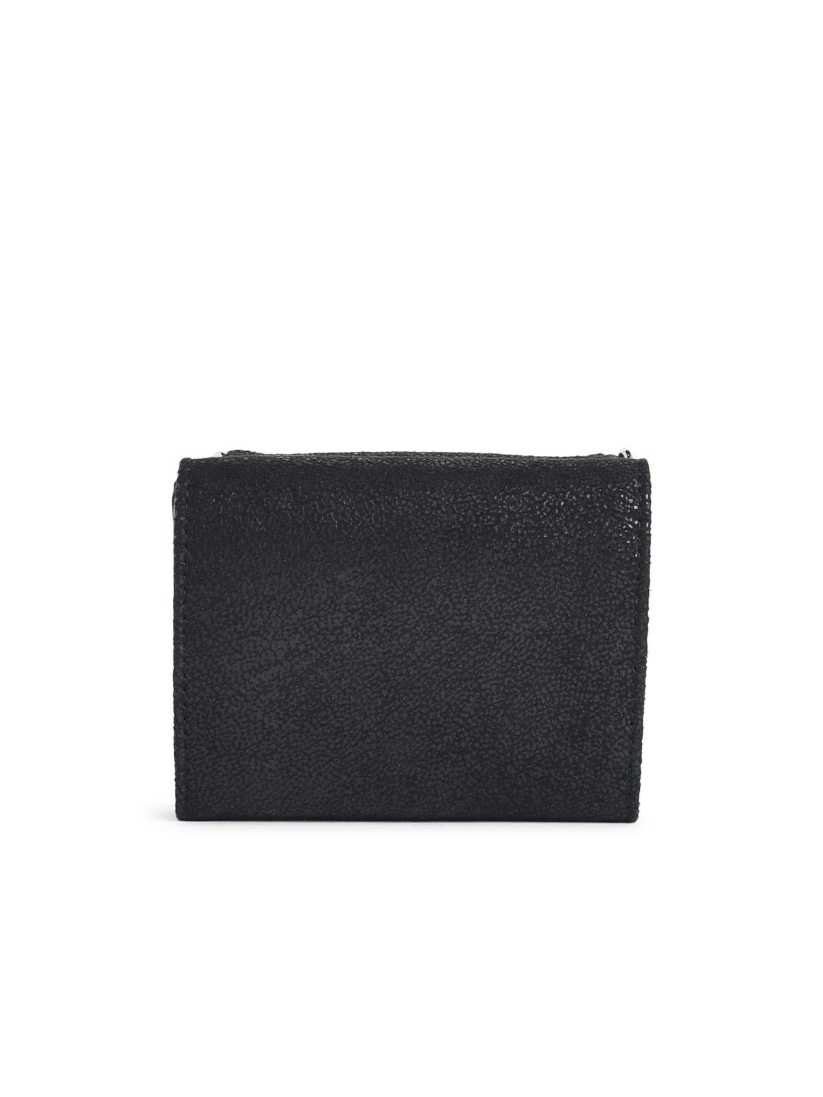 Stella McCartney STELLA McCARTNEY Black 'Falabella Tri Fold' Wallet In 'Shaggy Deer' Size ONE SIZE - 3 Thumbnail