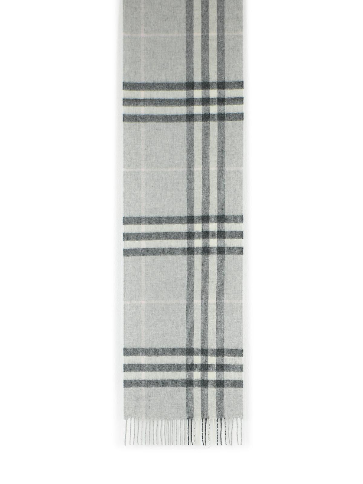 Burberry BURBERRY 'Mu Giant' Grey Cashmere Scarf Size ONE SIZE - 2 Thumbnail