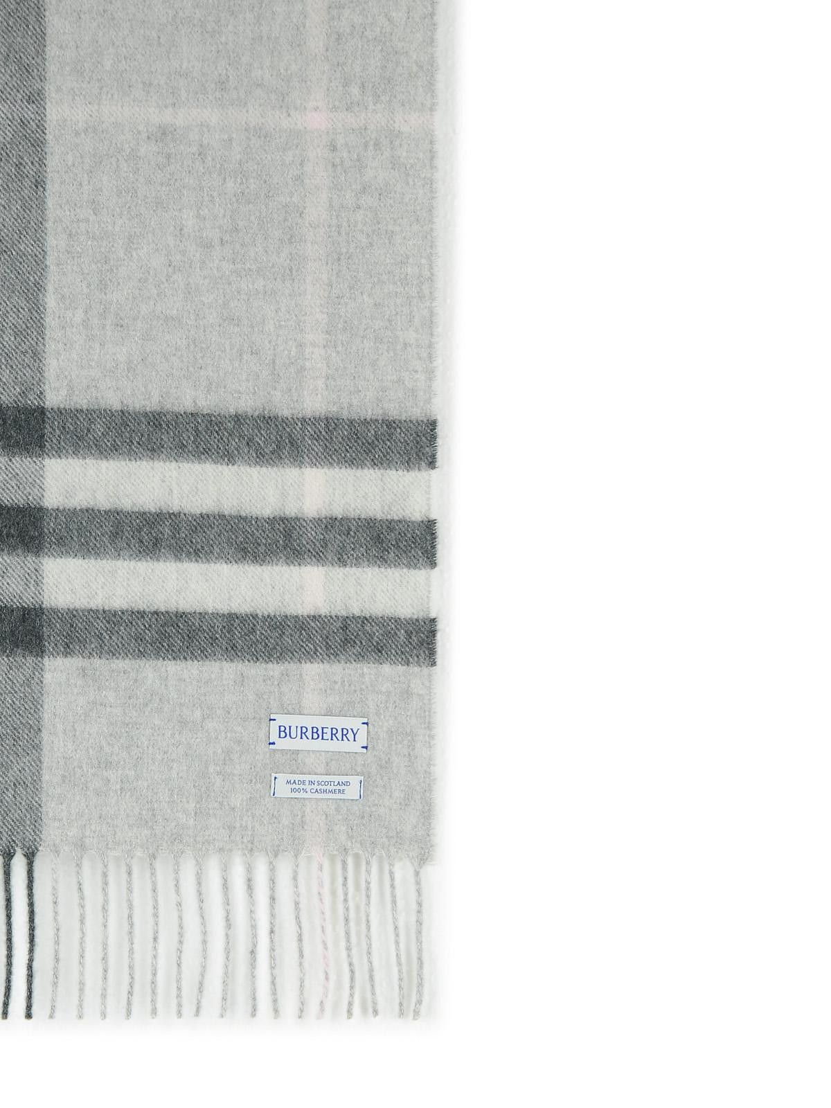 Burberry BURBERRY 'Mu Giant' Grey Cashmere Scarf Size ONE SIZE - 3 Thumbnail