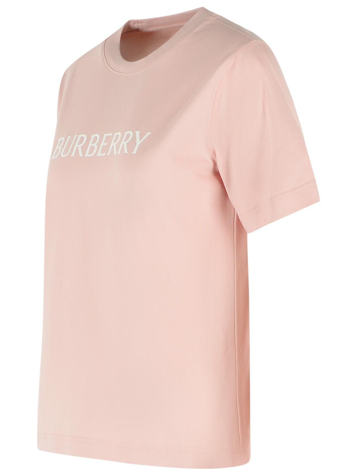 Burberry BURBERRY 'Frankie' Pink Cotton T-Shirt Size M / US 6-8 / IT 42-44 - 2 Thumbnail