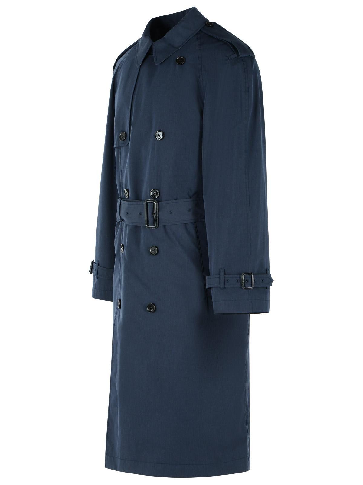 Burberry BURBERRY 'Highbury' Navy Polyester Blend Trench Coat Size US L / EU 52-54 / 3 - 2 Thumbnail