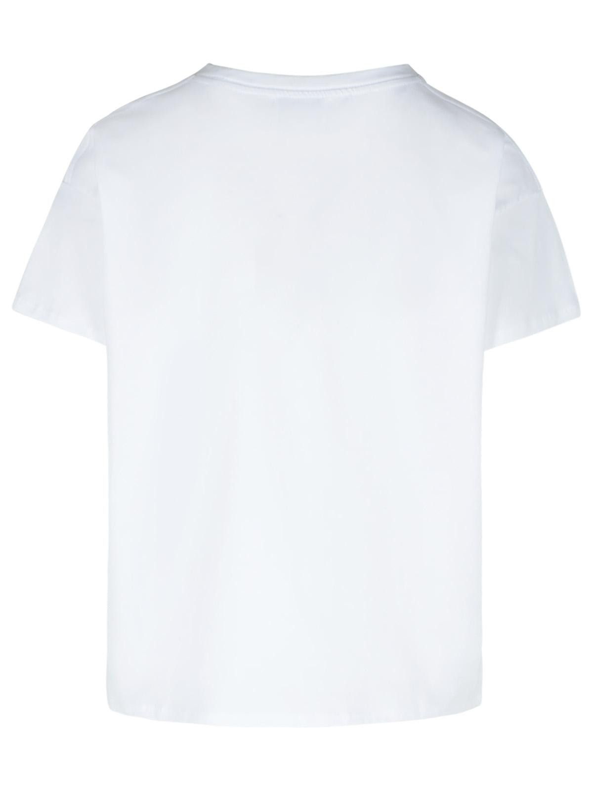 Loulou de Saison LOULOU DE SAISON 'Basiluzzo' White Cotton T-Shirt Size M / US 6-8 / IT 42-44 - 3 Thumbnail