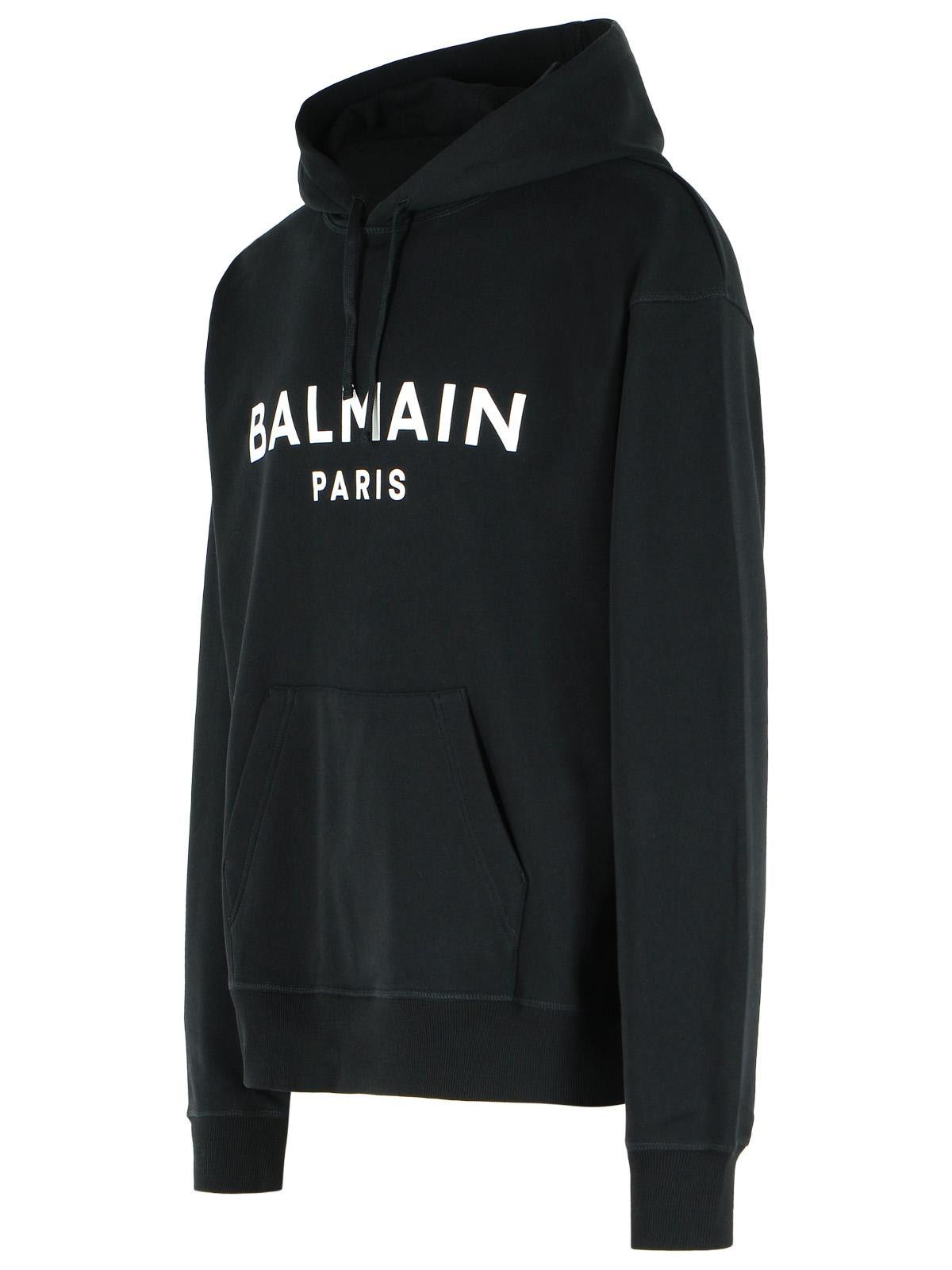 Balmain BALMAIN Black Cotton Sweatshirt Size US M / EU 48-50 / 2 - 2 Thumbnail