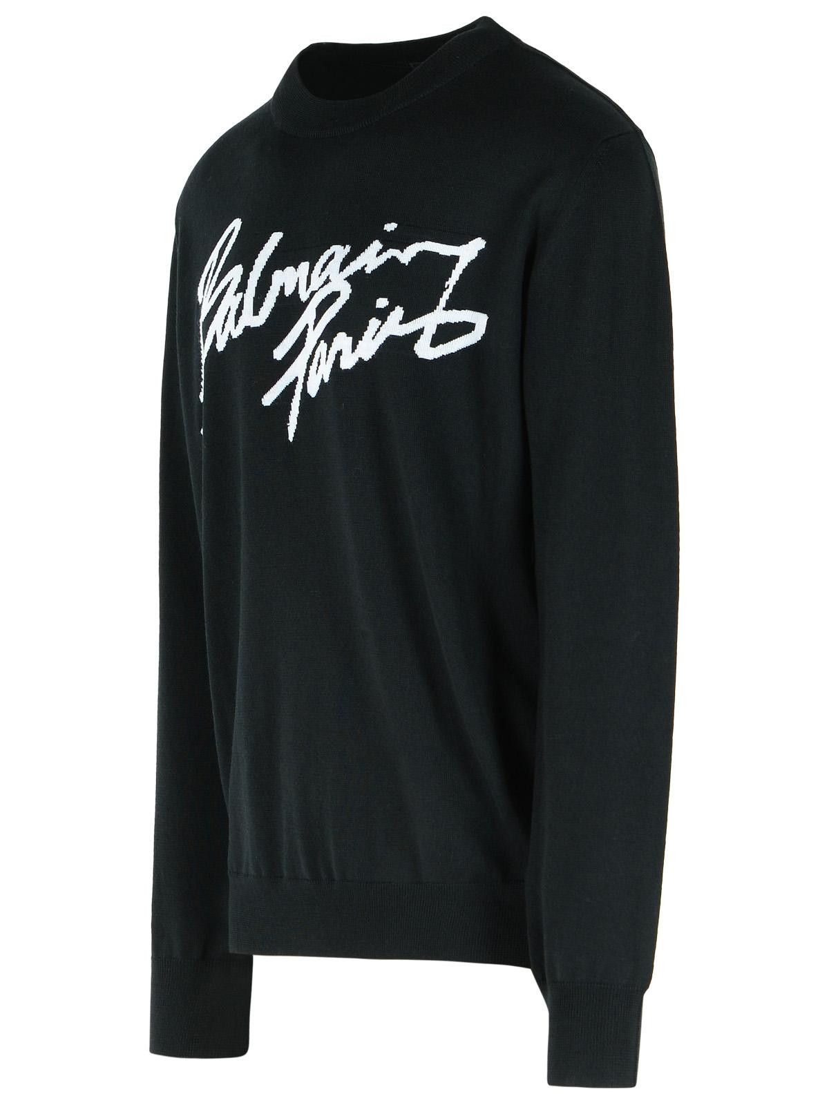 Balmain BALMAIN Black Merino Wool Sweater Size US XL / EU 56 / 4 - 2 Thumbnail