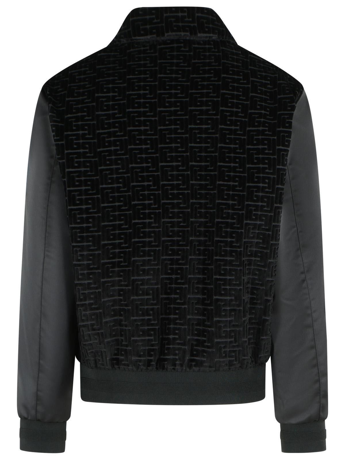 Balmain BALMAIN 'Monogram' Bomber Jacket In Cotton And Black Viscose Size US M / EU 48-50 / 2 - 3 Thumbnail