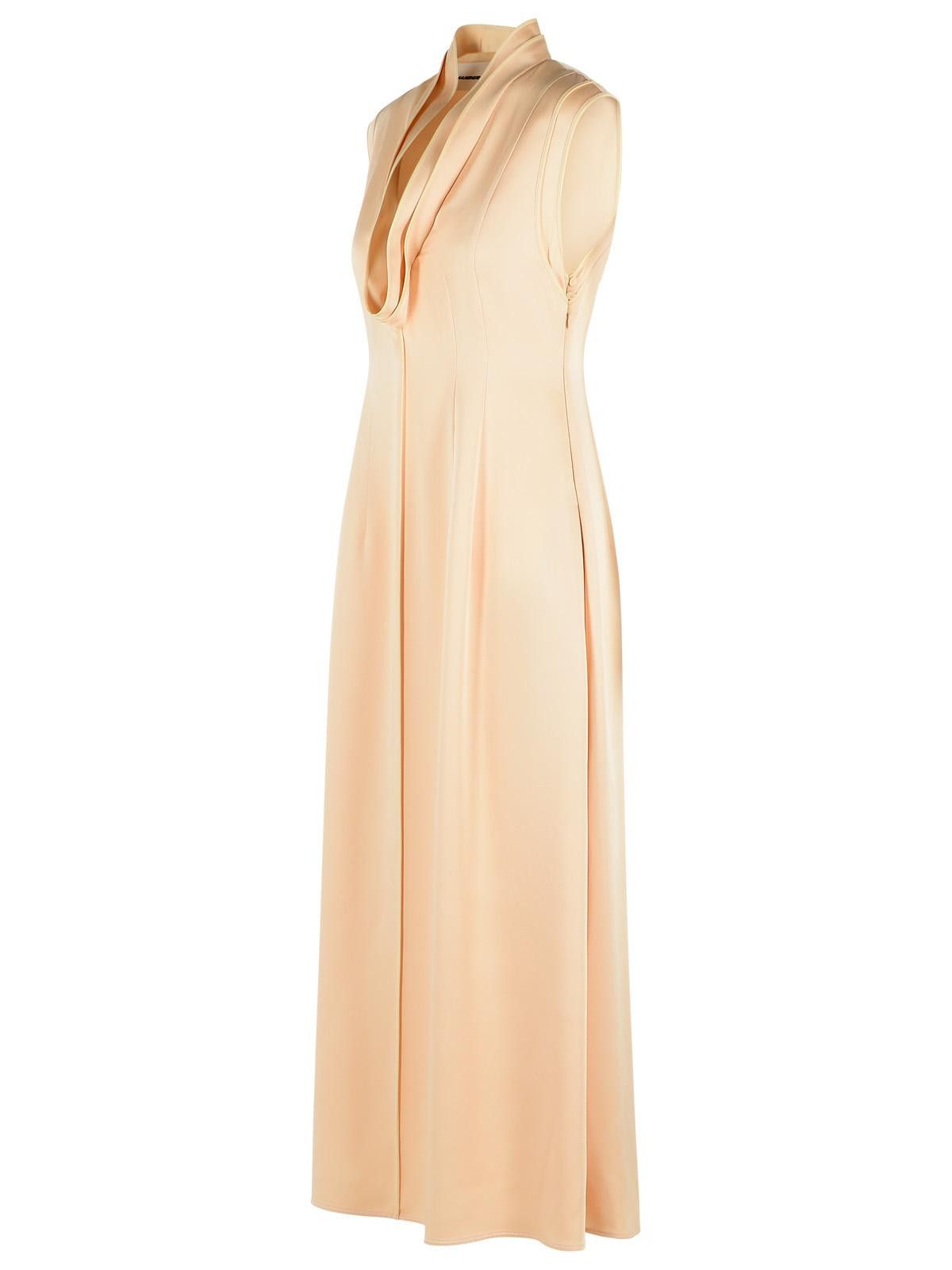 Jil Sander JIL SANDER Acetate And Peach Viscose Dress Size S / US 4 / IT 40 - 2 Thumbnail