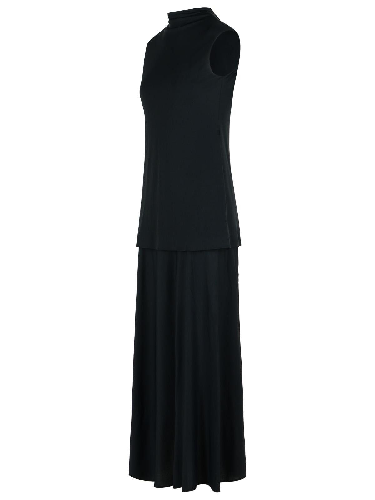Jil Sander JIL SANDER Black Viscose Blend Dress Size XS / US 0-2 / IT 36-38 - 2 Thumbnail