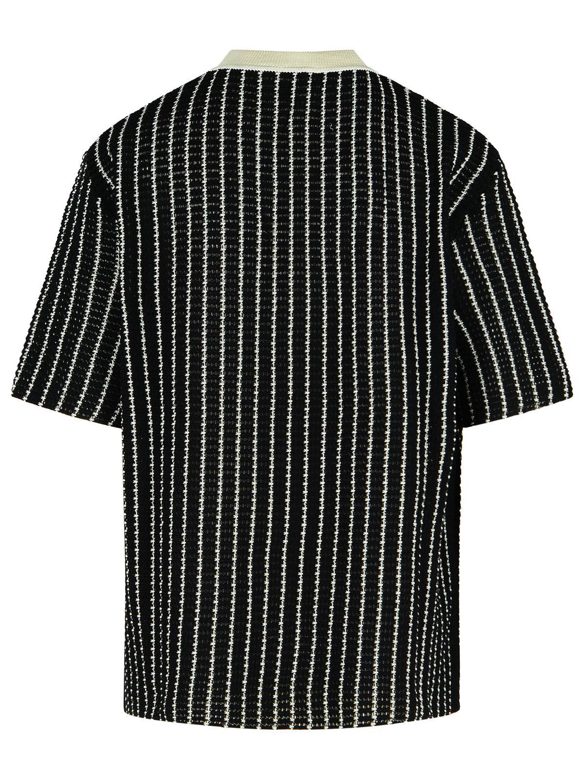 Jil Sander JIL SANDER 'Crochet' Black Cotton T-Shirt Size US L / EU 52-54 / 3 - 3 Thumbnail