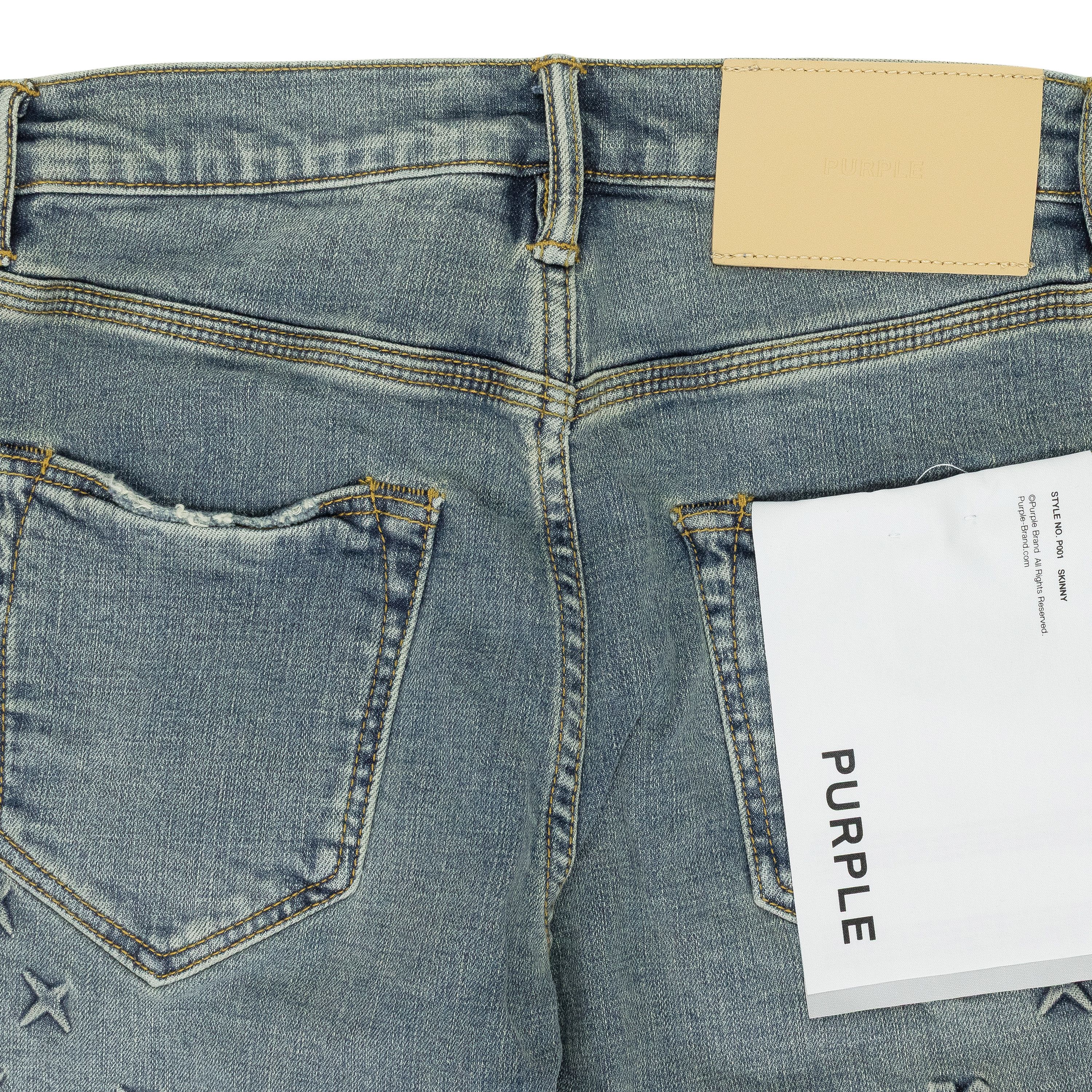 Purple Brand Blue Embossed P001 Denim SIZE 28