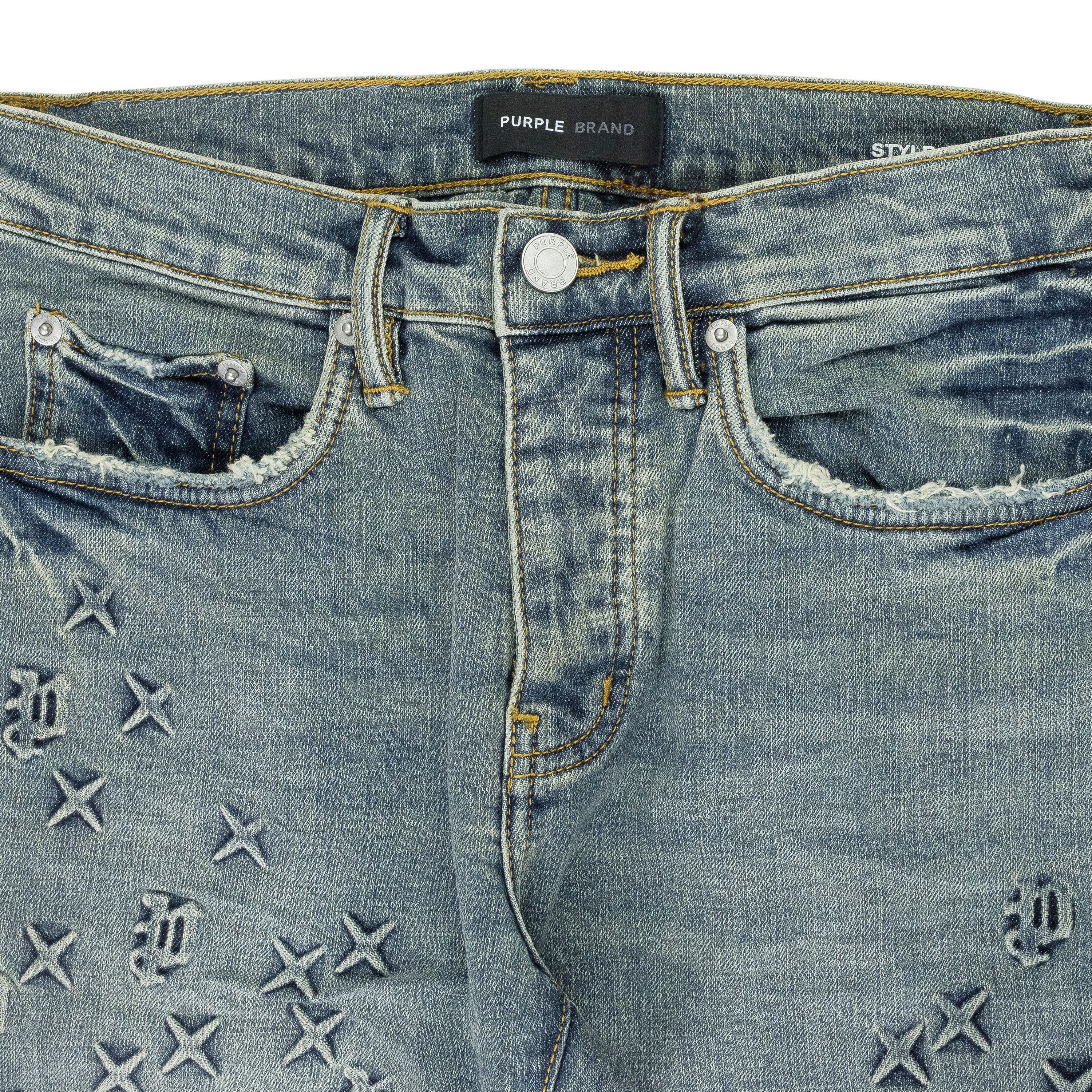 Purple Brand Blue Embossed P001 Denim SIZE 28