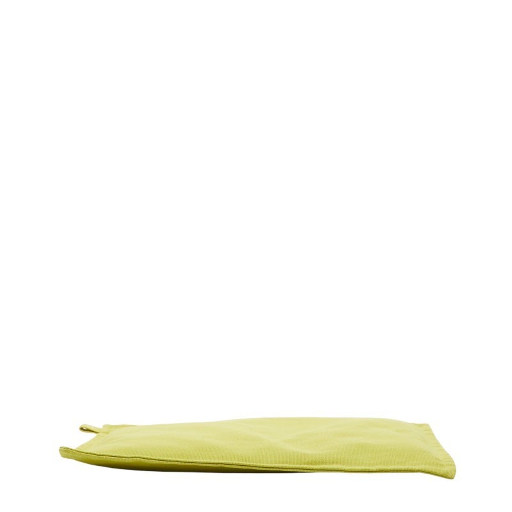 Hermes Hermès Bora GM (Large) Pouch, Green Cotton, Women's, HERMES Size ONE SIZE - 3 Thumbnail