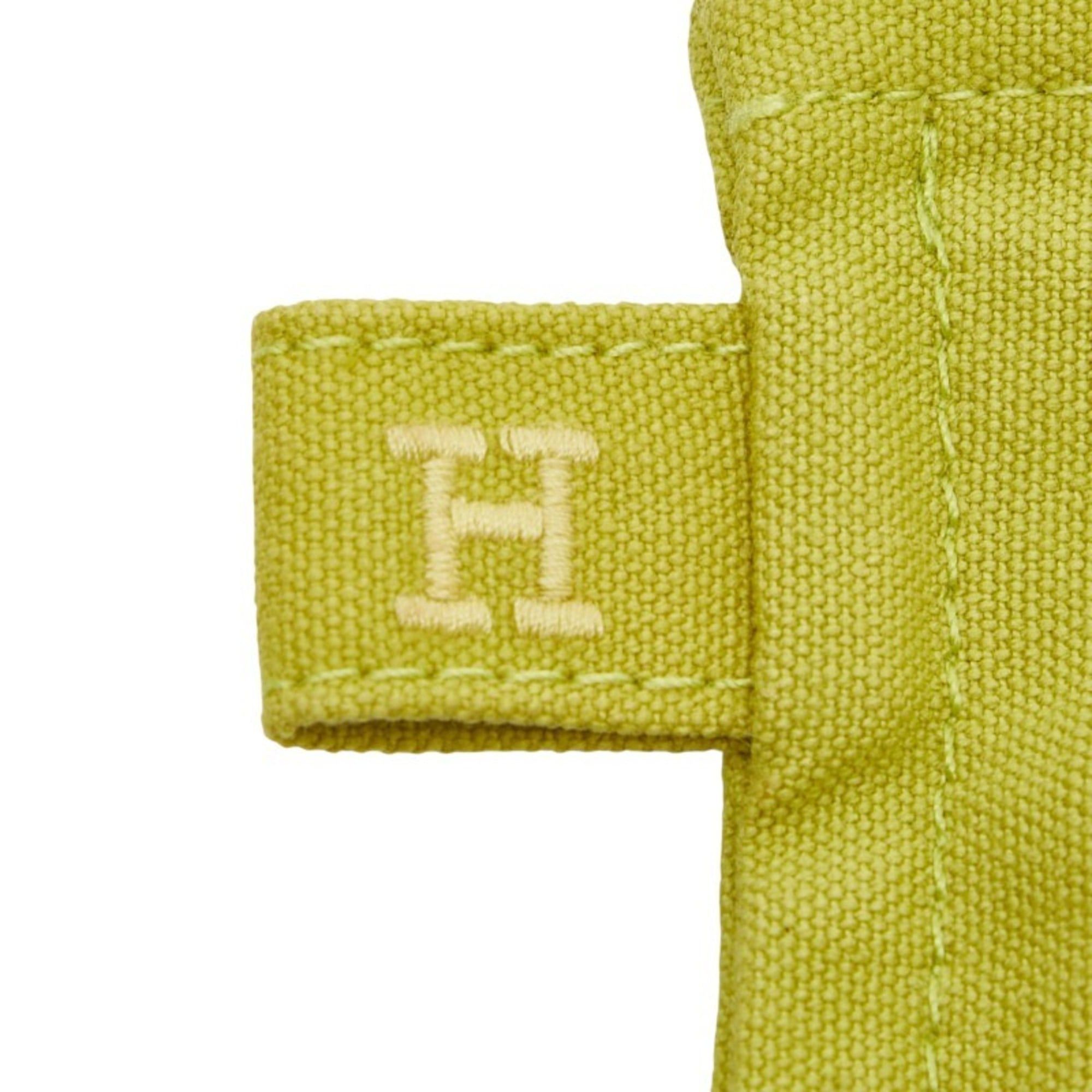 Hermes Hermès Bora GM (Large) Pouch, Green Cotton, Women's, HERMES Size ONE SIZE - 7 Thumbnail