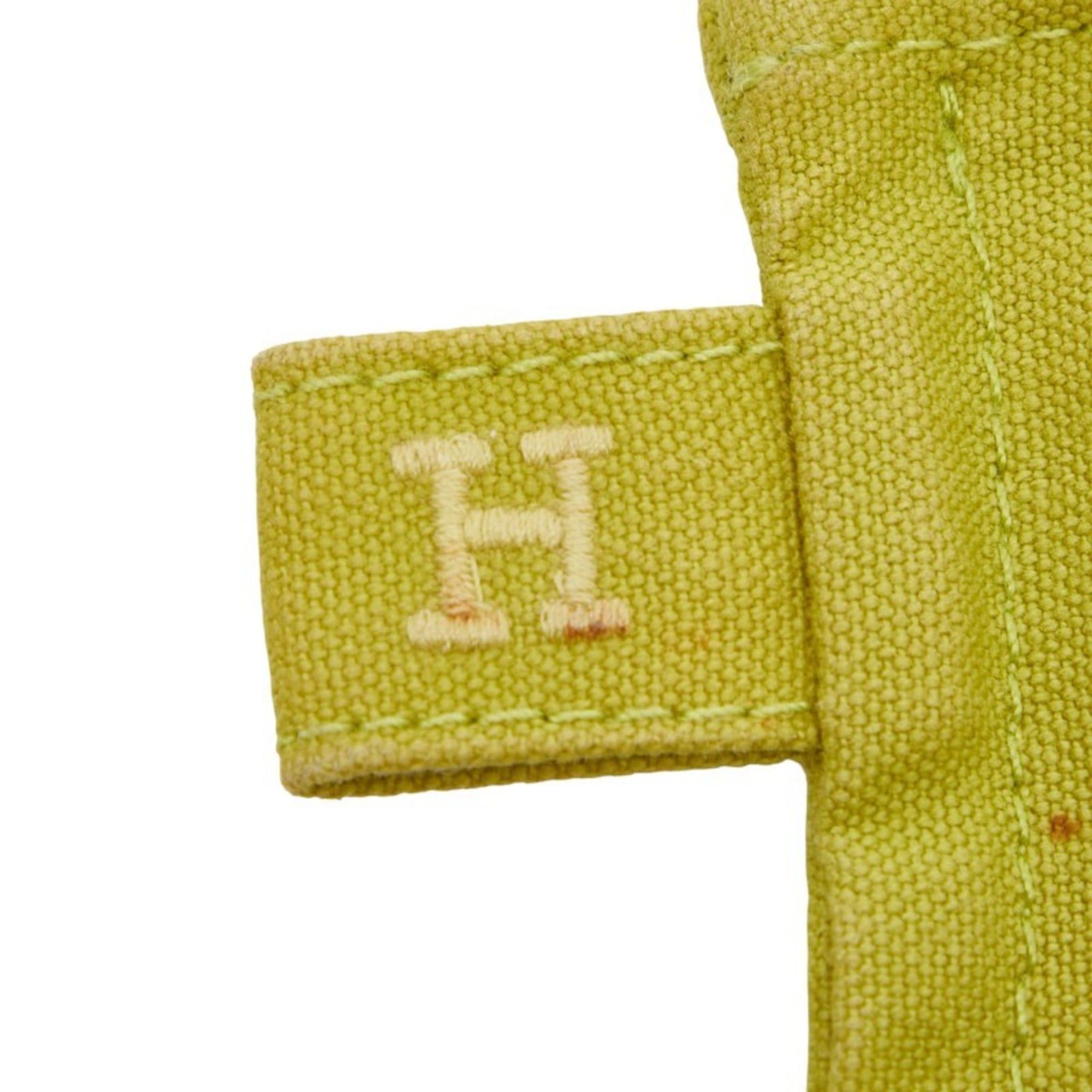 Hermes Hermès Bora PM (Small) Pouch, Green Cotton, Women's, HERMES Size ONE SIZE - 7 Thumbnail