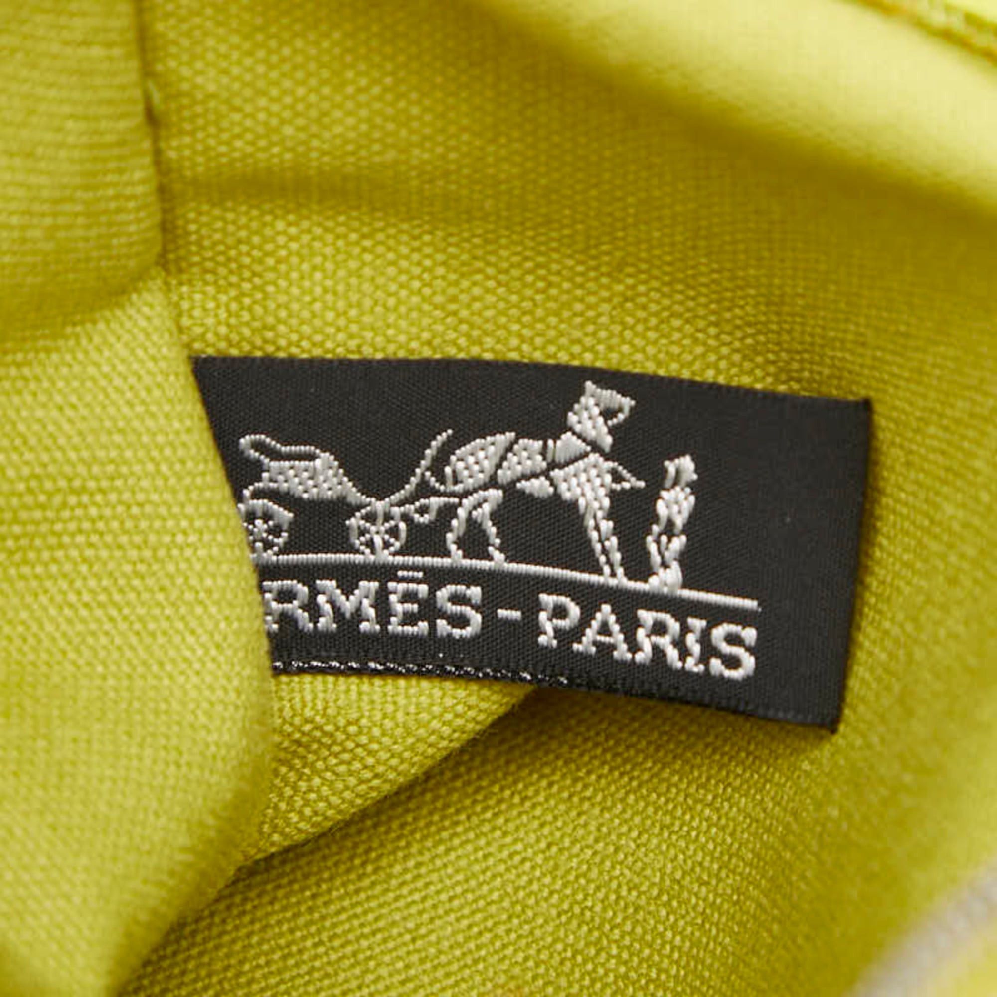 Hermes Hermès Bora PM (Small) Pouch, Green Cotton, Women's, HERMES Size ONE SIZE - 8 Thumbnail