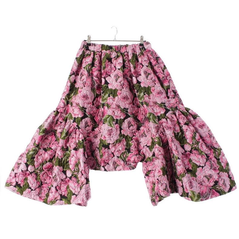 Comme des Garcons COMME des GARCONS Pink Floral Vintage Skirt Size US 26 / EU 42 - 2 Thumbnail