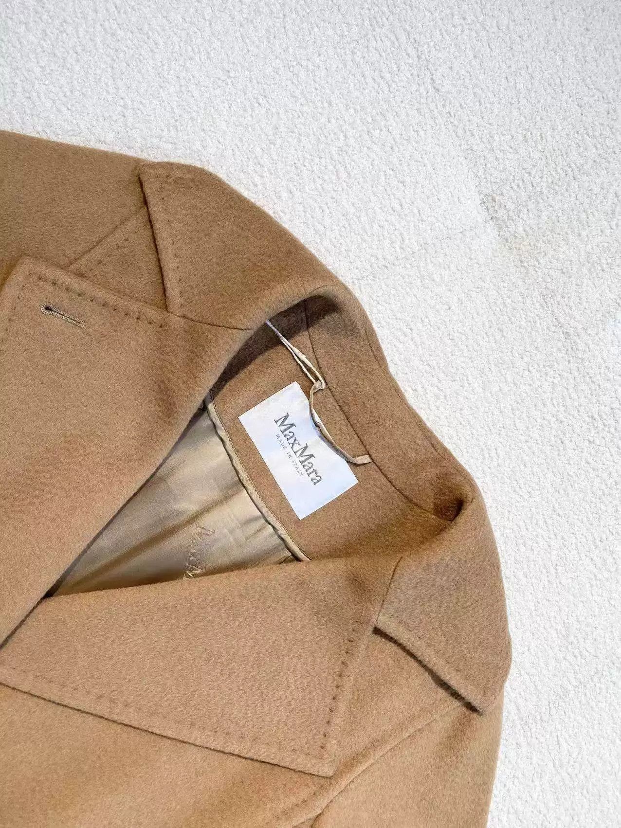 Max Mara Max Mara Camel Wool Belted Coat Size US XS / EU 42 / 0 - 4 Thumbnail