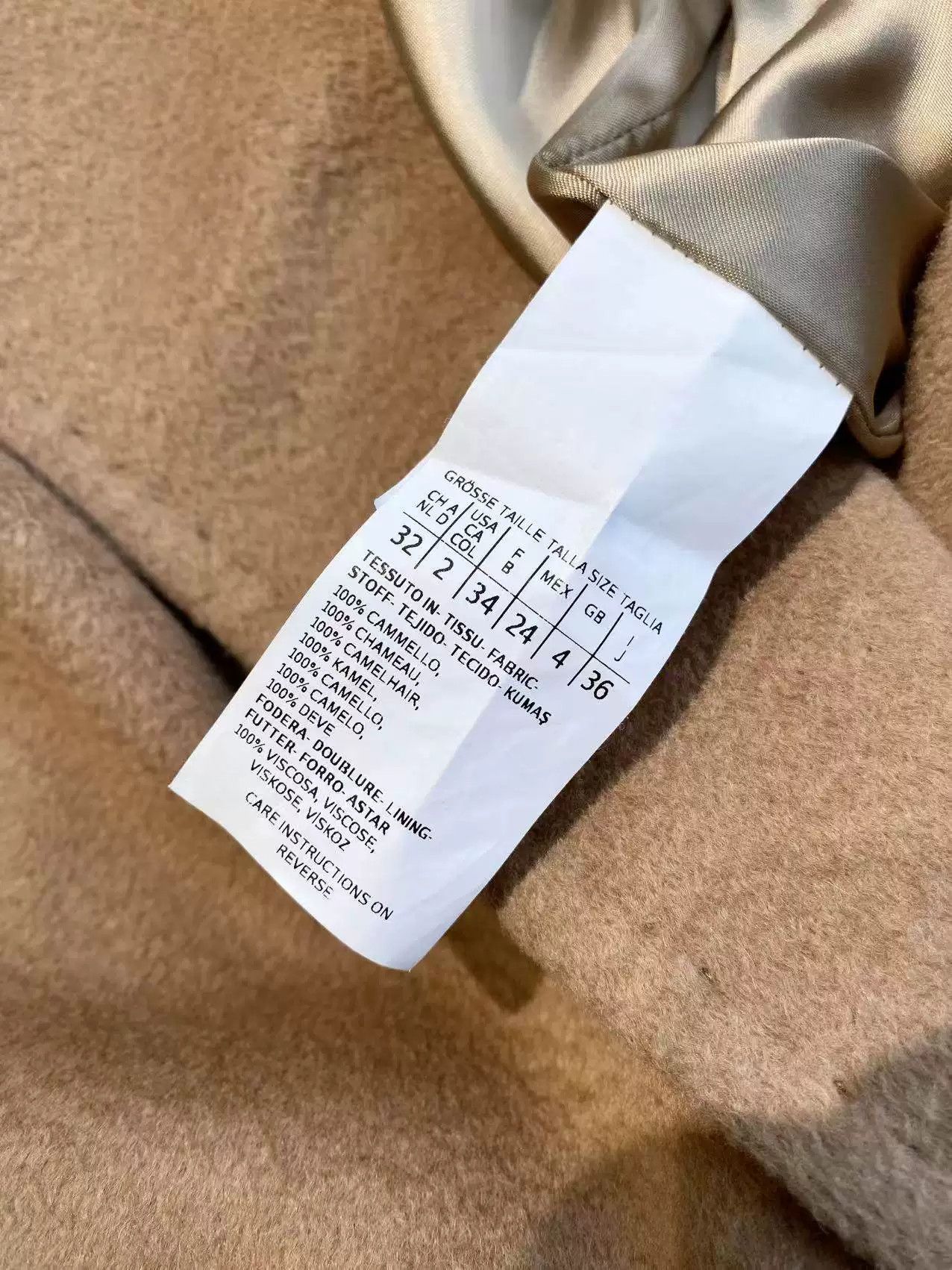 Max Mara Max Mara Camel Wool Belted Coat Size US XS / EU 42 / 0 - 5 Thumbnail