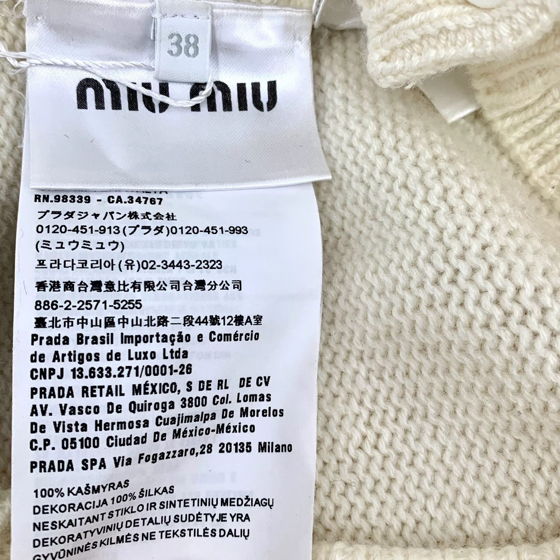 Miu Miu miu miu beige bow detail knitted cardigan Size US S / EU 44-46 / 1 - 6 Thumbnail