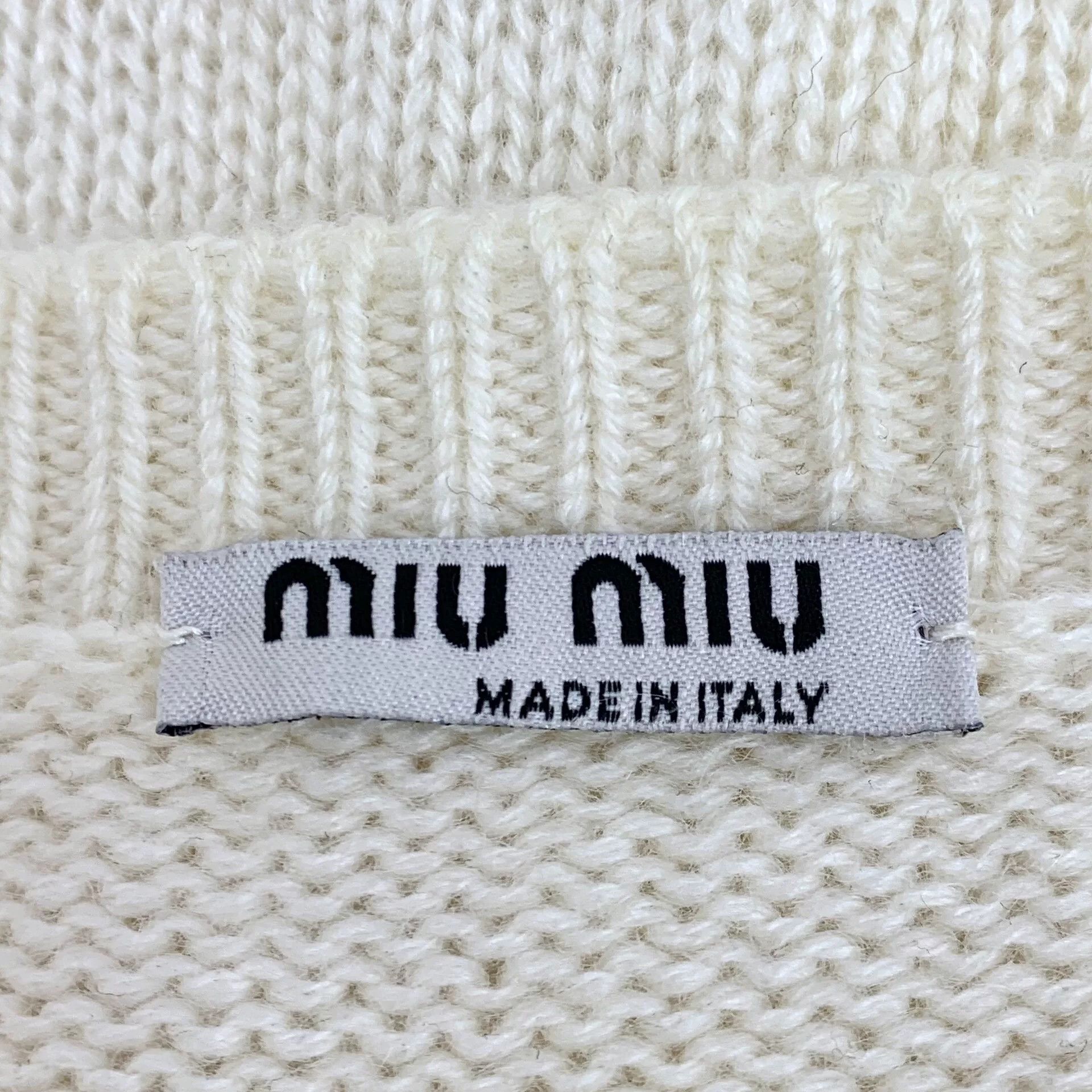 Miu Miu miu miu beige bow detail knitted cardigan Size US S / EU 44-46 / 1 - 5 Thumbnail