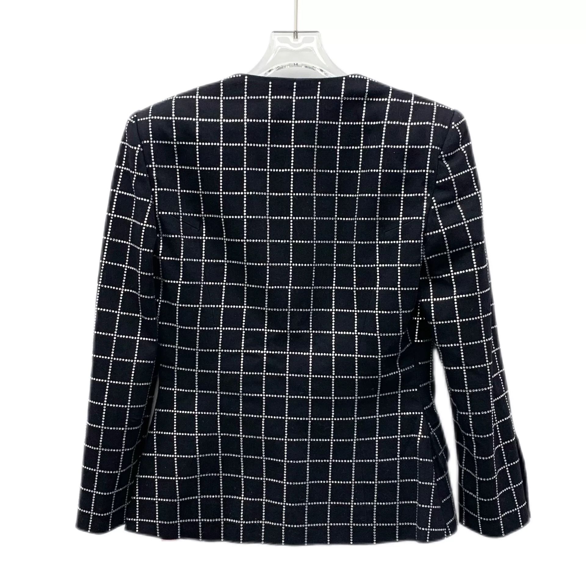 Balmain balmain black checkered v-neck blazer Size US M / EU 48-50 / 2 - 2 Thumbnail